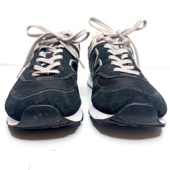 New Balance 574 Suede Classics Comfort Sneakers Mens 8.5 Black ML574EVB - Picture 2 of 7